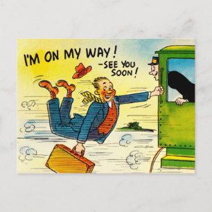 De vintage Kunst van het Briefkaart van de Reis -