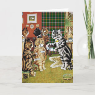 De vintage Louis Wain Cat Kaart van het