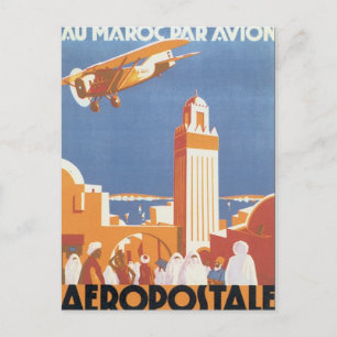 De vintage Moskee van Marokko Aeropostale Briefkaart