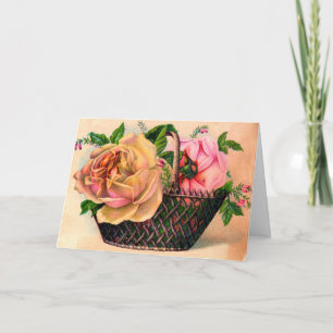 De vintage Perzik en de Roze Thee namen de Kaart