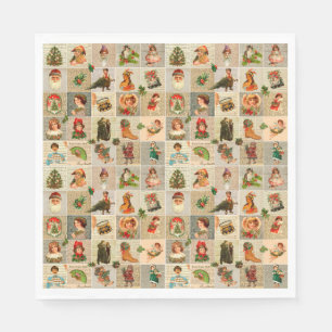 De vintage Servetten van het Document van het