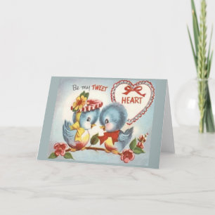 De vintage Sialia Mijn zijn tjirpen Hart Valentijn Kaart