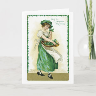 De vintage St Patrick Kaart van de Dag