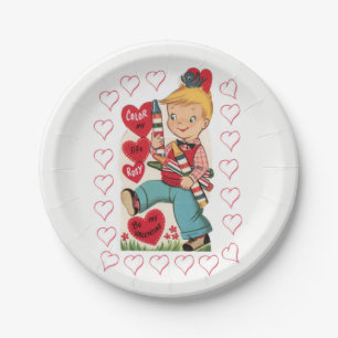 De Vintage van de de bordenValentijnsdag van het Papieren Bordje
