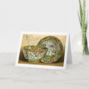 De Vintage van de Groeten van het seizoen Feestdagen Kaart