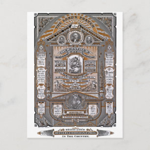 De vintage van de heer Lord's Prayer (ORANJE) Briefkaart