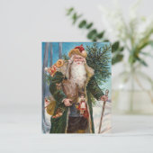 De Vintage van de "Kerstman" Feestdagenkaart (Staand voorkant)
