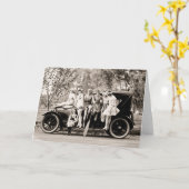 De vintage van de Meisjes 1918 van Mack Sennett Kaart (Gele Bloem)