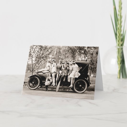 De vintage van de Meisjes 1918 van Mack Sennett Kaart (Voorkant)