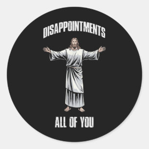 De Vintage van Jezus stelt jullie allemaal teleur Ronde Sticker