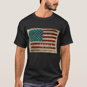 De vintage Verklaring van de maga- Vlag van T-shirt