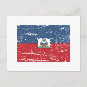 De vintage Vlag van Haïti Briefkaart