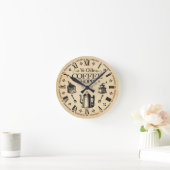 De vintage Winkel van de Koffie Ronde Klok (Huis)