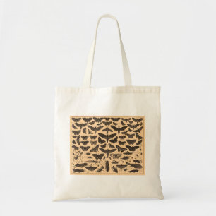 De vintage Zak van Insecten Tote Bag