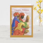 De vintage Zegen van Kerstmis, Kaart (Gele Bloem)