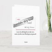 De vintage zwemmers danken u bedankkaart (Achterkant)