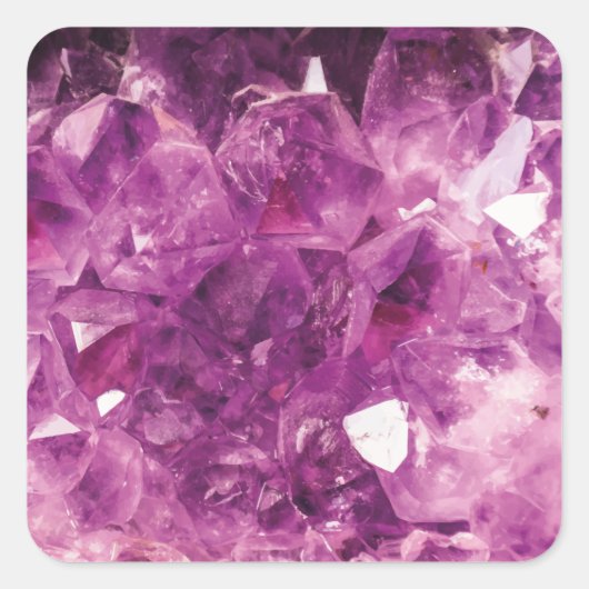 De Violet Crystal Vierkante Sticker (Voorkant)