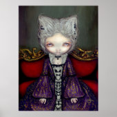 De Violet Duchess gothic rococo lowbrow Art Print (Voorkant)