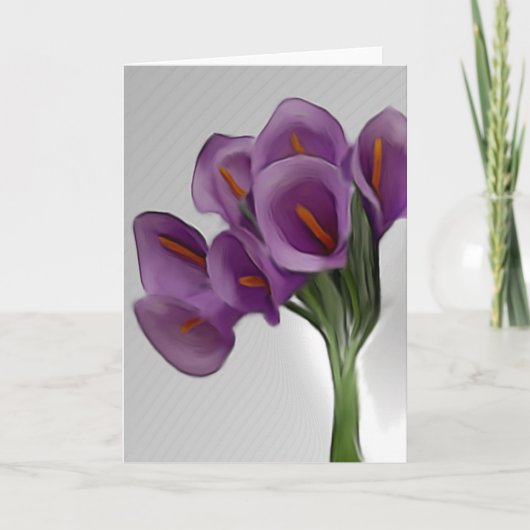 De violette Calla Kaart van Lilly (Voorkant)