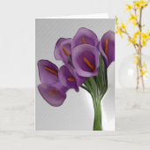 De violette Calla Kaart van Lilly (Gele Bloem)