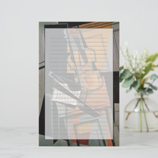 De Violin, 1916 Briefpapier (Staand voorkant)