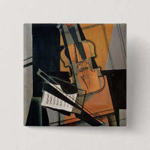 De Violin, 1916 Vierkante Button 5,1 Cm