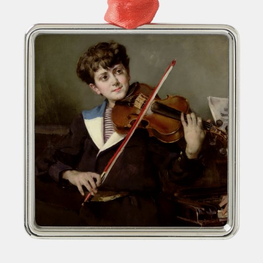 De violist metalen ornament (Voorkant)