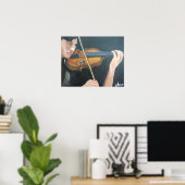 De violist (schilderen) poster (Thuiskantoor)