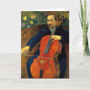 De violoncellist Schneklud   Paul Gauguin Kaart