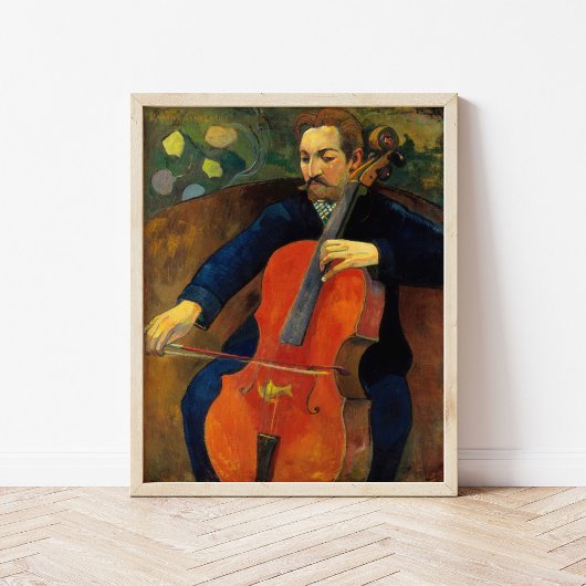De violoncellist Schneklud | Paul Gauguin Poster