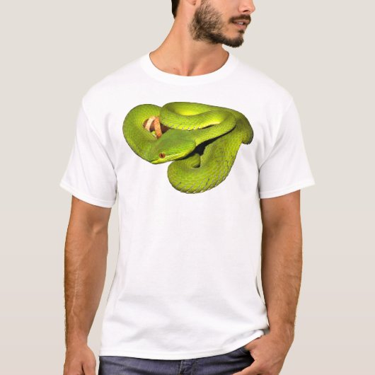 De viper met witte uitsteeksel t-shirt (Voorkant)