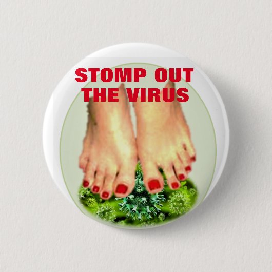 DE VIRUS BUTTON UIT TE STOMPEN (Voorkant)