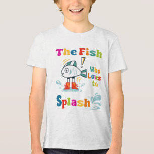 De vis die graag spettert Tri-Blend shirt