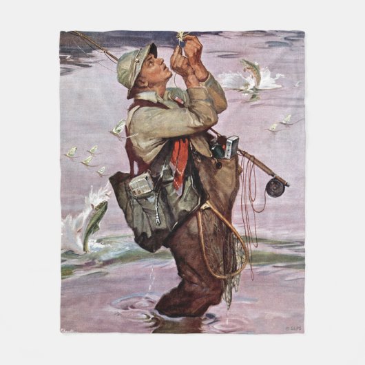 De vis pompt. fleece deken (Voorkant)