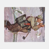 De vis pompt. fleece deken (Voorkant (Horizontaal))