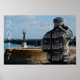 DE VIS SER EN DE ZEEJONGFER Kalenderposter 2017 Poster