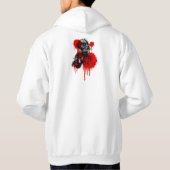 De visage sweat - shirt à capuche blanc mort vers (Dos)