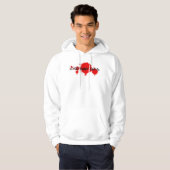 De visage sweat - shirt à capuche blanc mort vers (Devant entier)
