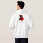 De visage sweat - shirt à capuche blanc mort vers (Dos entier)