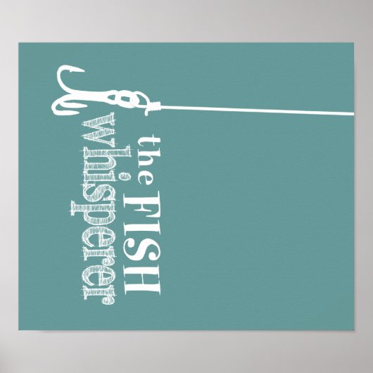 De visgroothandelaar (aanpasbare kleuren) poster (Voorkant)