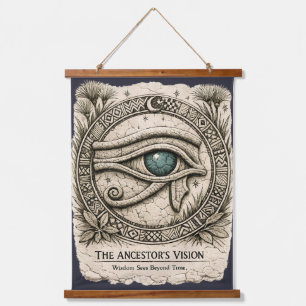De Visie van de Voorouder Oog van Horus Hangend Wandkleed