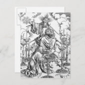 De visie van de zeven kaarsenlokken briefkaart (Voorkant / Achterkant)