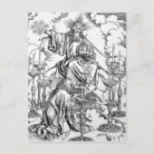 De visie van de zeven kaarsenlokken briefkaart (Voorkant)