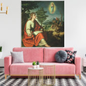 De visie van John de Evangelist op Patmos Canvas Afdruk (Insitu (Woonkamer))