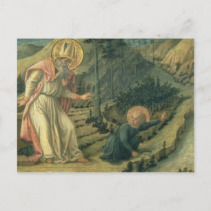De Visie van St. Augustine, eind 1450 Briefkaart