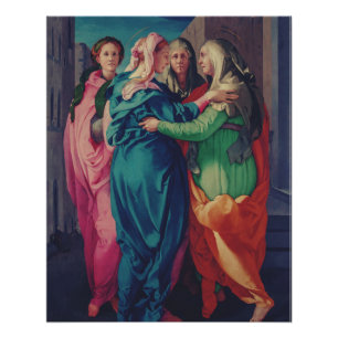 De Visitatie door Pontormo Manneristische Kunst Perfect Poster