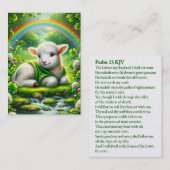 De Visite Agneau précieux - Carte Psalm 23 KJV (Devant / Derrière)