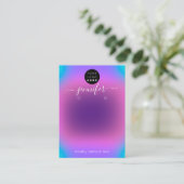 De Visite Ajouter Logo Carte bijoux artisanale Rose violet (Debout devant)