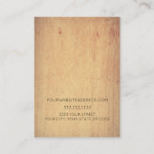 De Visite Ajouter Votre Carte D'Affichage Logo Wood Earring (Dos)