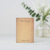 De Visite Ajouter Votre Carte D'Affichage Logo Wood Earring (Debout devant)